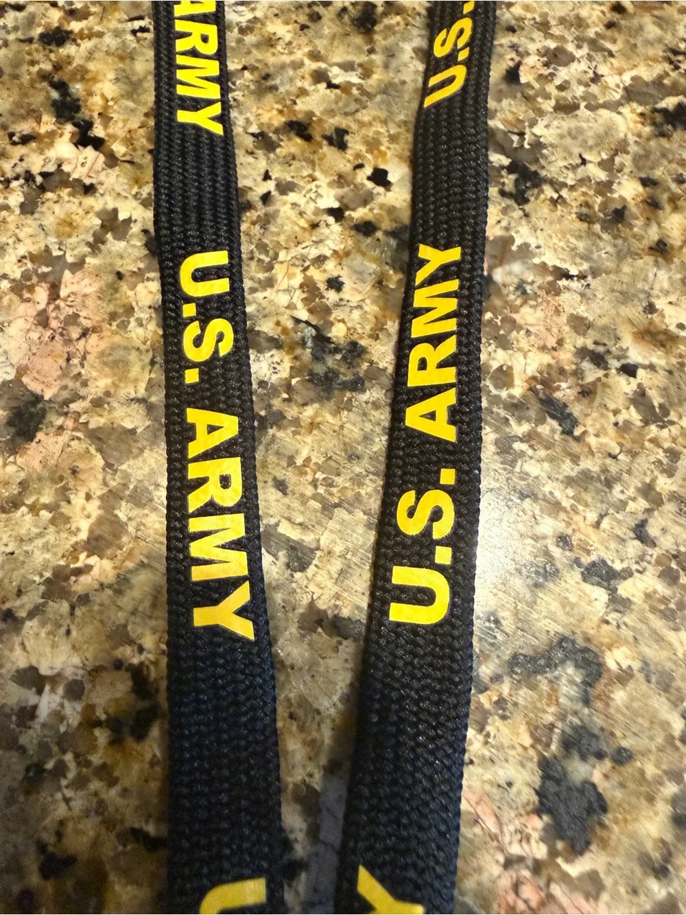 U.S. Army Black & Yellow  Lanyard